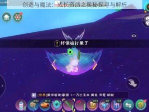 创造与魔法：成长资质之奥秘探寻与解析