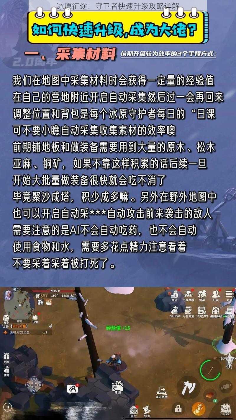 冰原征途：守卫者快速升级攻略详解